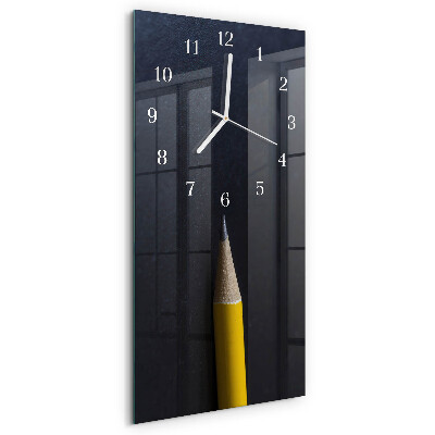 Horloge rectangulaire verticale Crayon