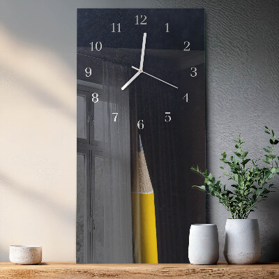 Horloge rectangulaire verticale Crayon