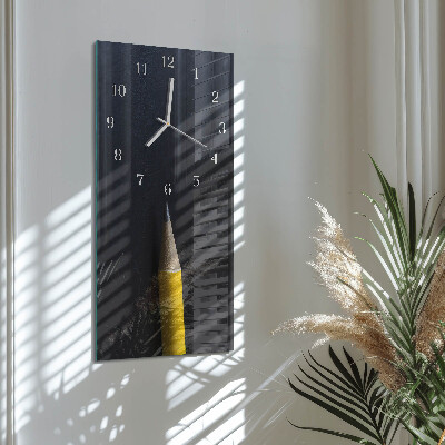Horloge rectangulaire verticale Crayon