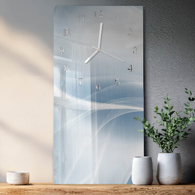 Horloge rectangulaire verticale Lignes abstraites