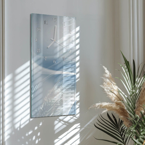 Horloge rectangulaire verticale Lignes abstraites
