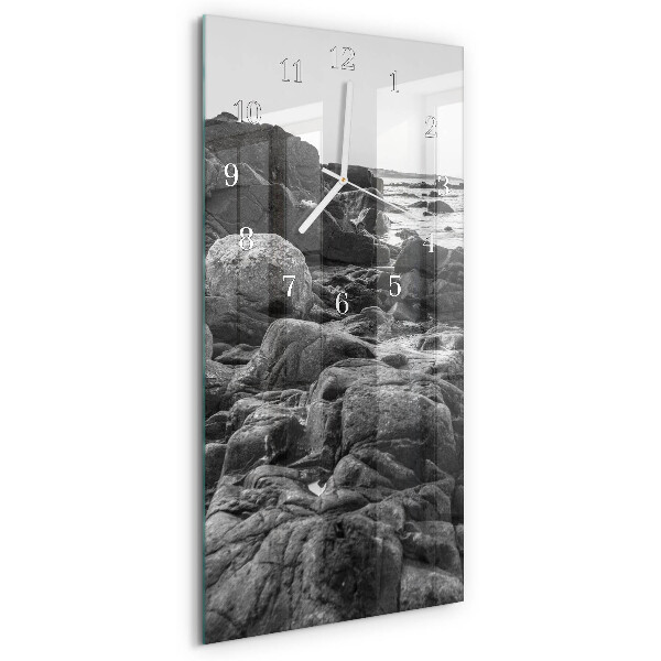 Horloge rectangulaire verticale Pierres
