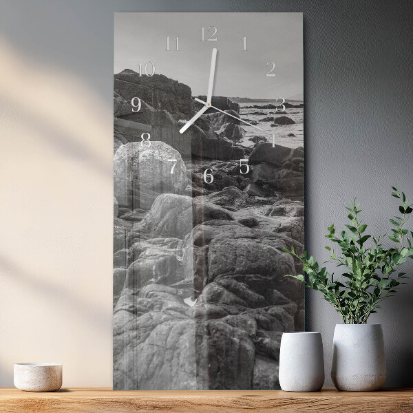 Horloge rectangulaire verticale Pierres