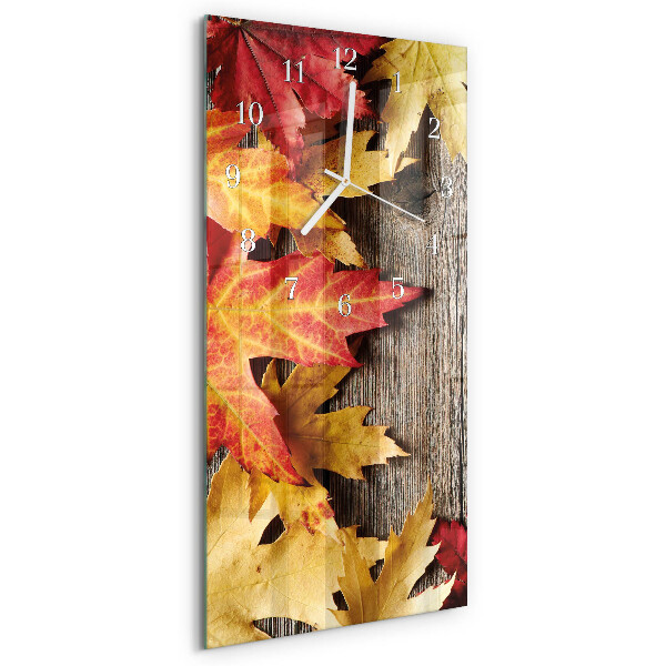 Horloge rectangulaire verticale Feuilles