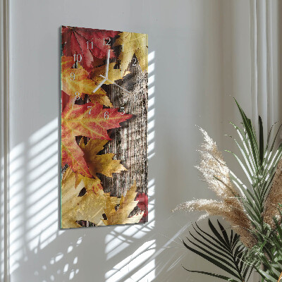 Horloge rectangulaire verticale Feuilles