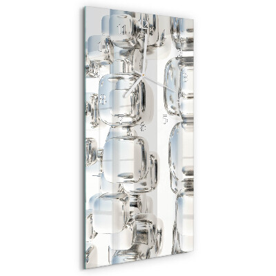 Horloge rectangulaire verticale Cube 3D