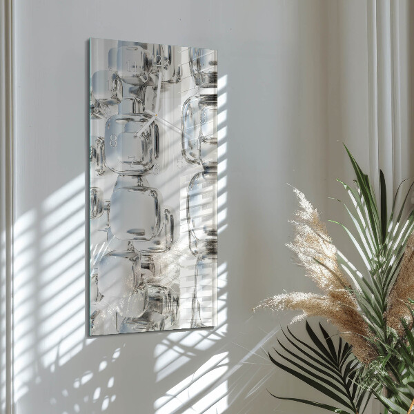 Horloge rectangulaire verticale Cube 3D