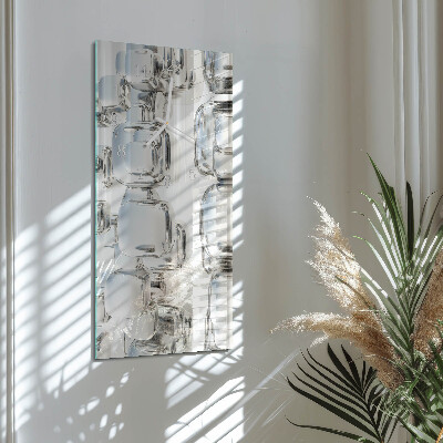 Horloge rectangulaire verticale Cube 3D