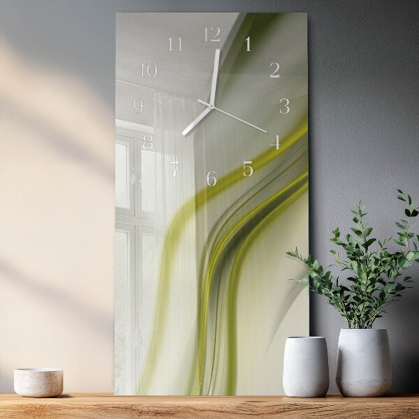 Horloge rectangulaire verticale Lignes abstraites