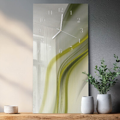 Horloge rectangulaire verticale Lignes abstraites