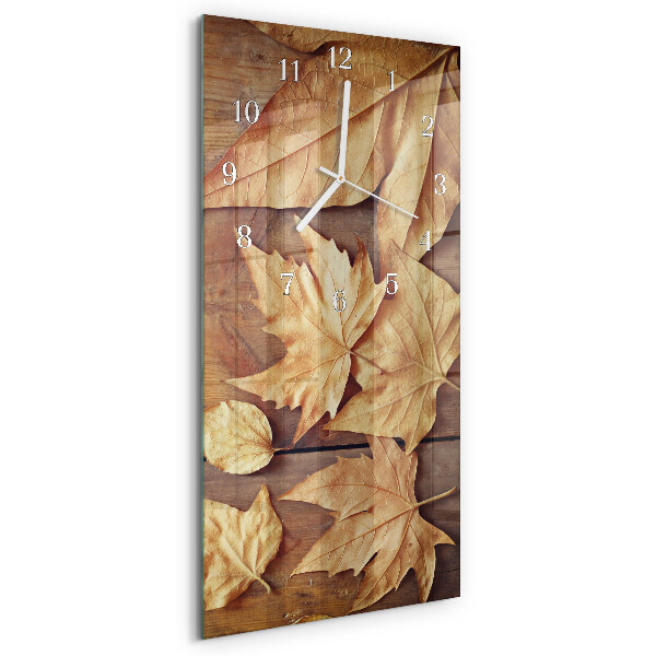 Horloge rectangulaire verticale Feuilles