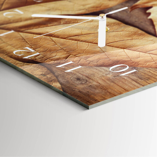 Horloge rectangulaire verticale Feuilles