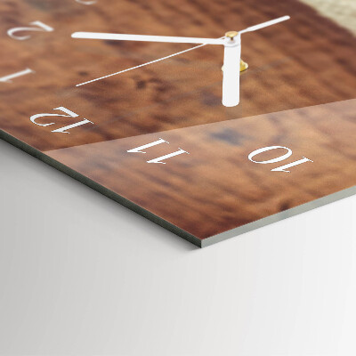 Horloge rectangulaire verticale Feuille