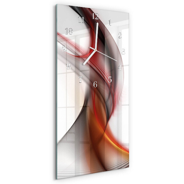 Horloge rectangulaire verticale Lignes abstraites