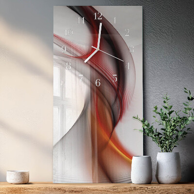 Horloge rectangulaire verticale Lignes abstraites