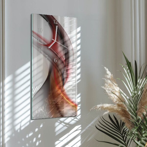 Horloge rectangulaire verticale Lignes abstraites
