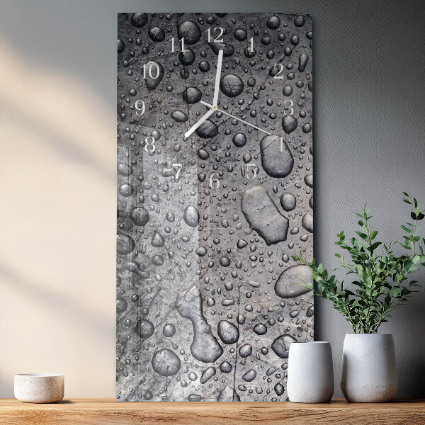 Horloge rectangulaire verticale Gouttes