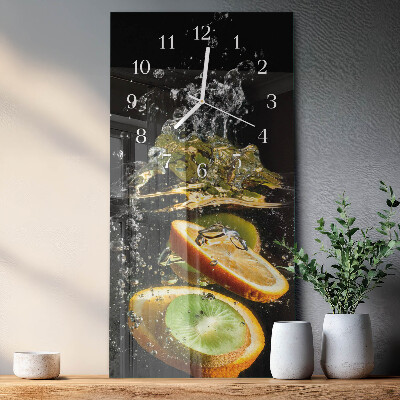 Horloge rectangulaire verticale Eau fruitée