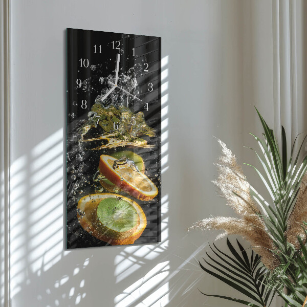 Horloge rectangulaire verticale Eau fruitée