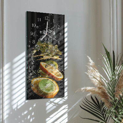 Horloge rectangulaire verticale Eau fruitée