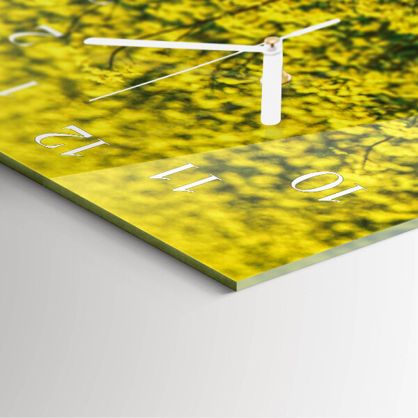 Horloge rectangulaire verticale Champ de fleurs