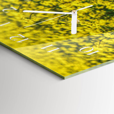 Horloge rectangulaire verticale Champ de fleurs