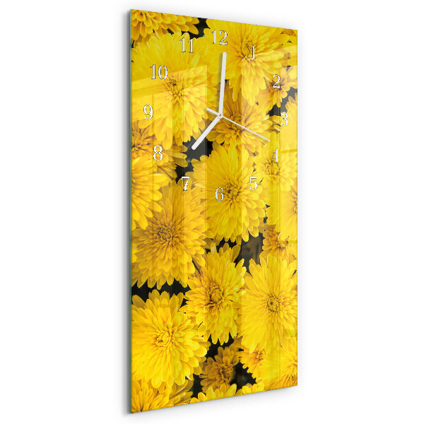 Horloge rectangulaire verticale Fleurs
