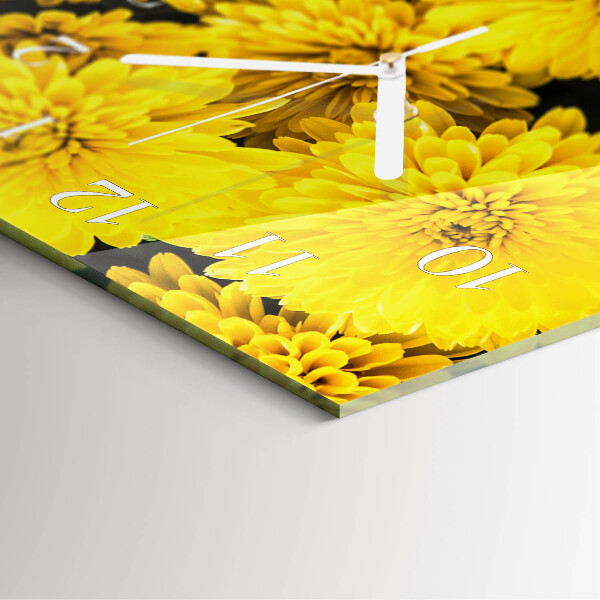 Horloge rectangulaire verticale Fleurs