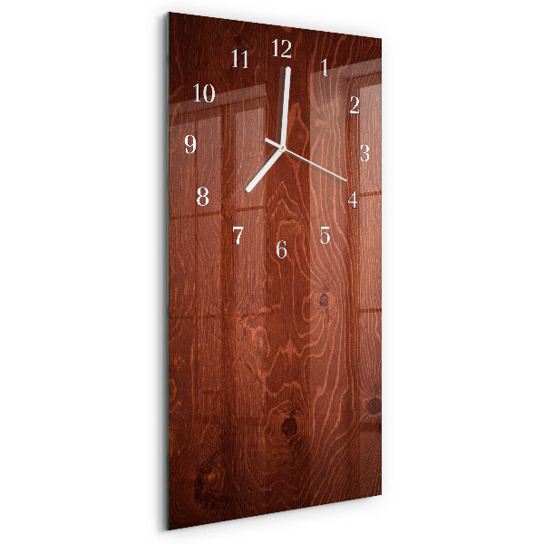 Horloge rectangulaire verticale panneaux de bois