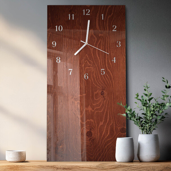 Horloge rectangulaire verticale panneaux de bois