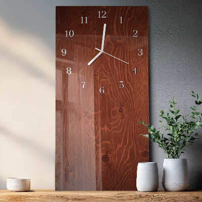 Horloge rectangulaire verticale panneaux de bois