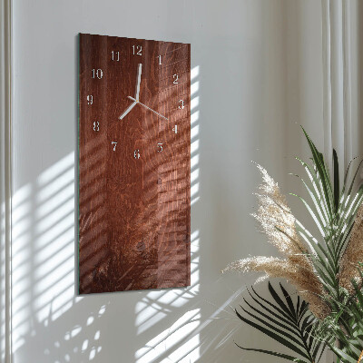 Horloge rectangulaire verticale panneaux de bois