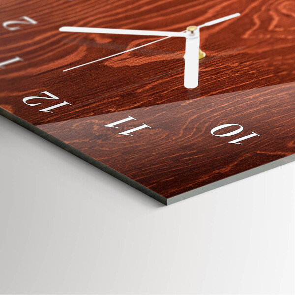 Horloge rectangulaire verticale panneaux de bois