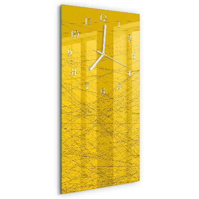 Horloge rectangulaire verticale Rayures
