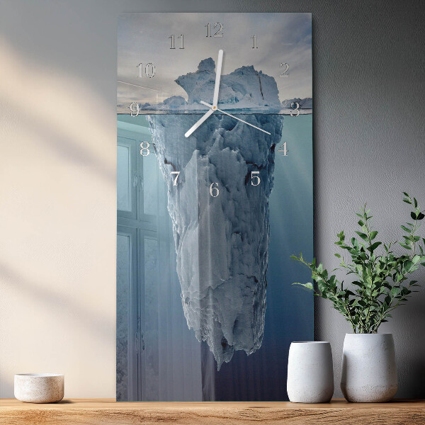 Horloge rectangulaire verticale Glacier