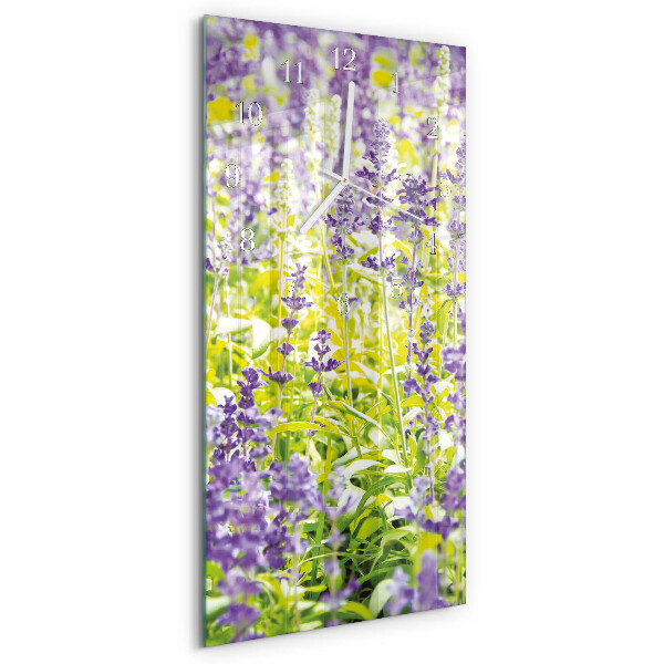 Horloge rectangulaire verticale Lavande
