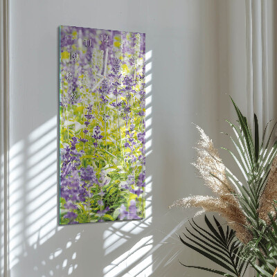 Horloge rectangulaire verticale Lavande