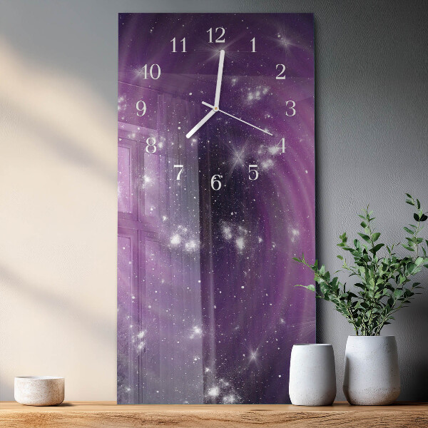 Horloge rectangulaire verticale Abstraction