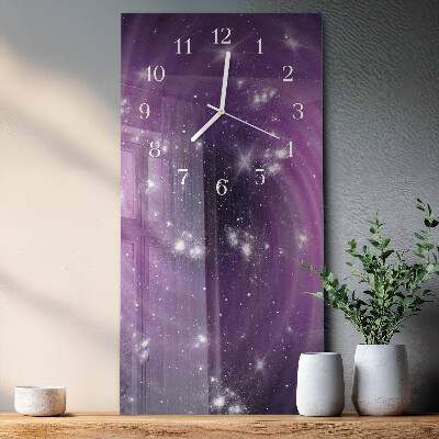 Horloge rectangulaire verticale Abstraction