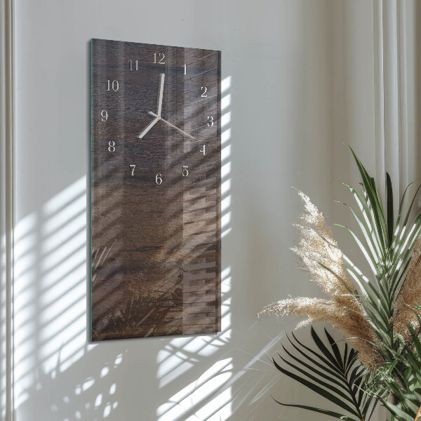 Horloge rectangulaire verticale Planche en bois