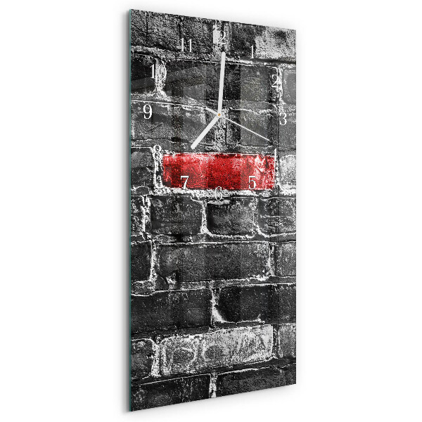 Horloge rectangulaire verticale Brique