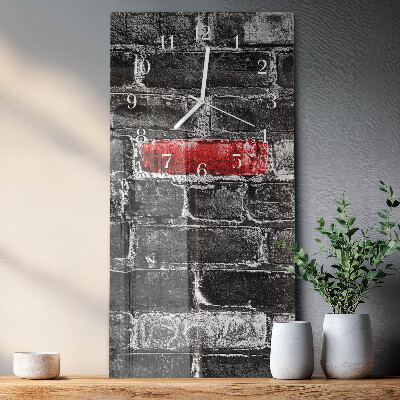 Horloge rectangulaire verticale Brique