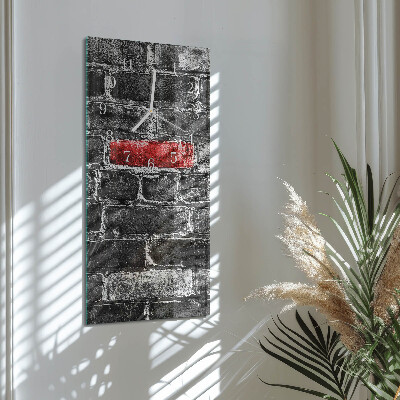 Horloge rectangulaire verticale Brique