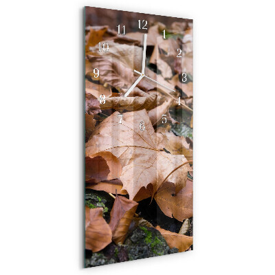 Horloge rectangulaire verticale Feuilles