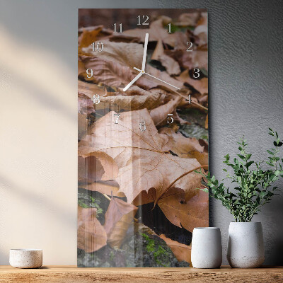 Horloge rectangulaire verticale Feuilles