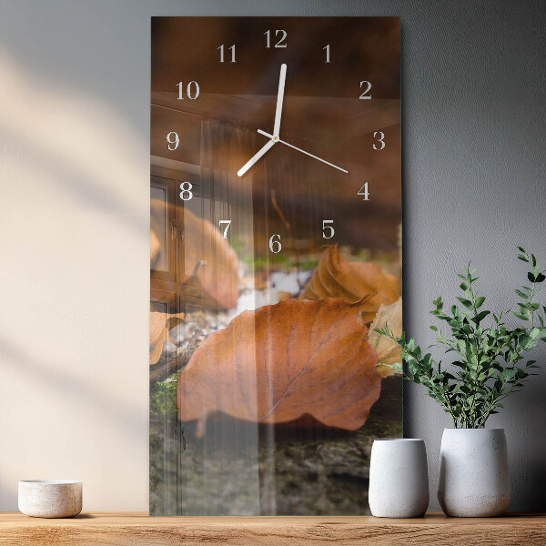Horloge rectangulaire verticale Automne