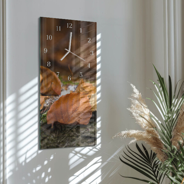Horloge rectangulaire verticale Automne