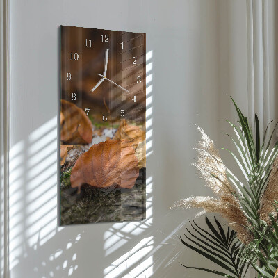 Horloge rectangulaire verticale Automne