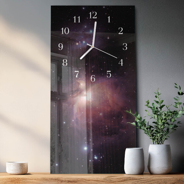 Horloge rectangulaire verticale Espace