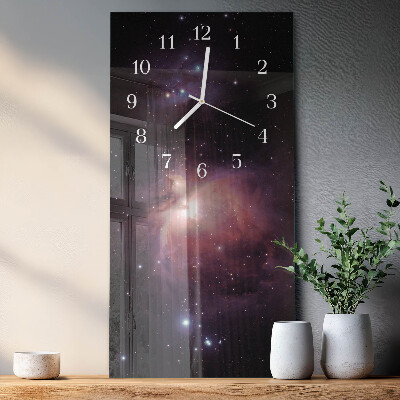 Horloge rectangulaire verticale Espace